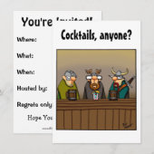 Invitations amusantes de Cocktail Party (Devant / Derrière)