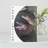 Invitations amusantes de crocodiles (Debout devant)