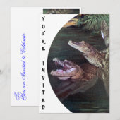 Invitations amusantes de crocodiles (Devant / Derrière)