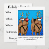 Invitations amusantes de fêtes de vacances (Devant / Derrière)