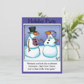 Invitations amusantes de fêtes de vacances (Debout devant)