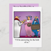 Invitations amusantes de Fêtes des mariées (Devant / Derrière)