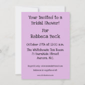 Invitations amusantes de Fêtes des mariées (Dos)