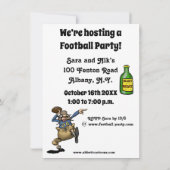 Invitations amusantes de la fête de football (Dos)