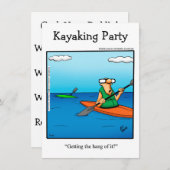 Invitations amusantes de la fête de Kayak (Devant / Derrière)