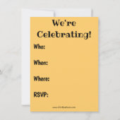 Invitations amusantes de la fête de la graduation  (Dos)