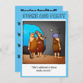 Invitations amusantes de la fête de l'âge de pierr (Devant / Derrière)