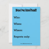 Invitations amusantes de la fête de l'âge de pierr (Dos)