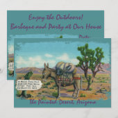 Invitations amusantes de la fête du désert Vintage (Devant / Derrière)