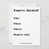 Invitations amusantes de la fête médiévale (Dos)