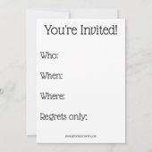 Invitations amusantes de la Renaissance (Dos)