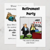 Invitations amusantes de l'Humour de retraite (Devant / Derrière)