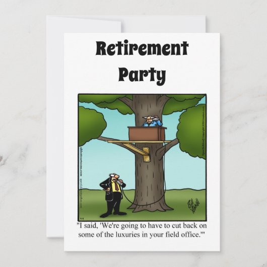 Invitations amusantes de l'Humour de retraite (Devant)