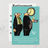 Invitations amusantes de l'Humour de retraite (Devant / Derrière)