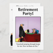 Invitations amusantes de l'Humour de retraite (Devant / Derrière)