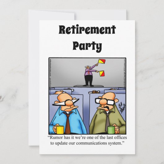 Invitations amusantes de l'Humour de retraite (Devant)