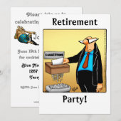 Invitations amusantes de l'Humour de retraite (Devant / Derrière)