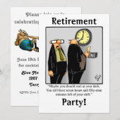 Invitations amusantes de l'Humour de retraite (Devant / Derrière)