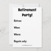 Invitations amusantes de l'Humour de retraite (Dos)