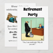 Invitations amusantes de l'Humour de retraite (Devant / Derrière)