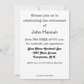 Invitations amusantes de l'Humour de retraite (Dos)