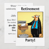 Invitations amusantes de l'Humour de retraite (Devant / Derrière)