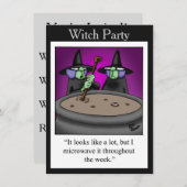 Invitations amusantes de sorcières (Devant / Derrière)