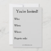 Invitations amusantes de sorcières (Dos)