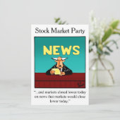 Invitations amusantes de Stock Market Party (Debout devant)