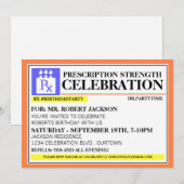 Invitations amusantes du Étiquette de prescription (Devant / Derrière)