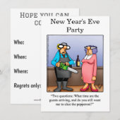 Invitations amusantes du Nouvel An (Devant / Derrière)