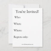 Invitations amusantes du parti de retraite (Dos)