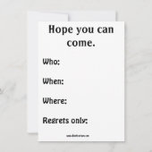 Invitations amusantes du parti de retraite (Dos)