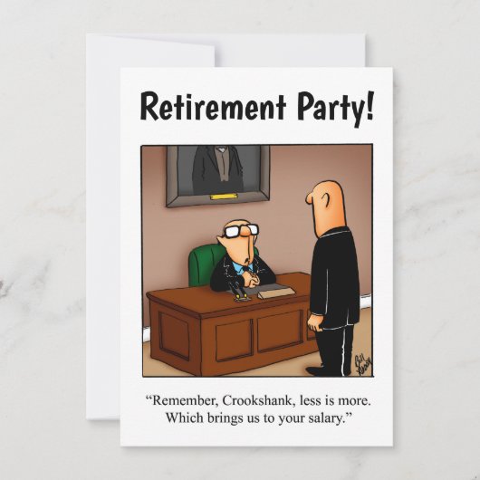 Invitations amusantes du parti de retraite (Devant)