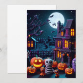 Invitations amusantes Halloween (Devant / Derrière)