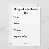 Invitations amusantes pour les fêtes polaires (Dos)