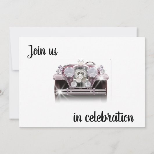 INVITATIONS ANCIENNES DE MARIAGE DE VOITURE (Devant)