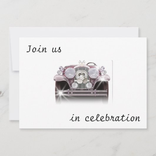INVITATIONS ANCIENNES SUR LE MARIAGE DE VOITURES (Devant)