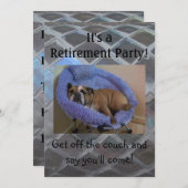 Invitations anglaises drôles de partie de retraite (Devant / Derrière)