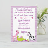 Invitations animales de baby shower de jungle de (Debout devant)