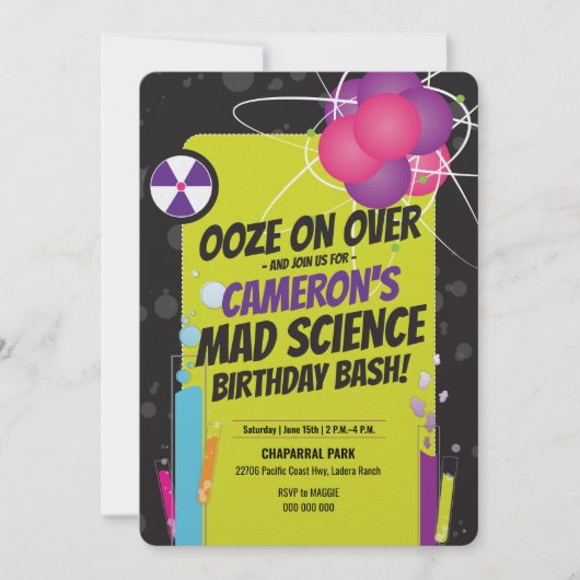 Invitations | Anniversaire | Mad Science (Devant)
