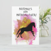 INVITATIONS ANNIVERSAIRES DE ENFANTS : "CHEVAL AUT (Debout devant)