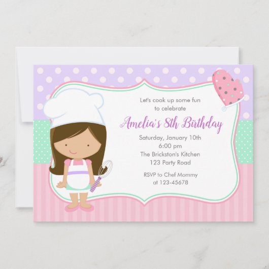 Invitations Anniversaires de enfants (cuisson en c (Devant)