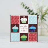 Invitations annuelles de fêtes de Cupcake (Debout devant)