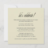 Invitations annuelles de fêtes de quartier (Dos)