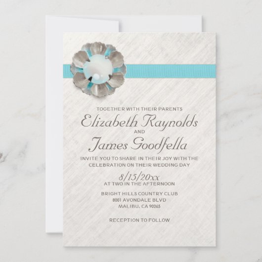 Invitations Antique Pearl Wedding (Devant)