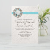 Invitations Antique Pearl Wedding (Debout devant)