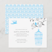 Invitations Aqua Marigold Bridal Showeuse (Devant / Derrière)