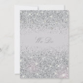 Invitations argentées de scintillement de mariage (Dos)