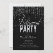 Invitations argentées et noires de partie de (Devant)